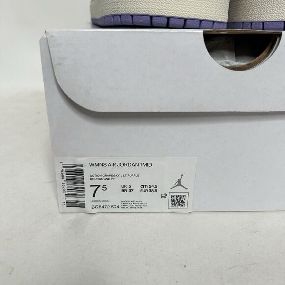 Nike Shoes Air Jordan 1 Mid Retro WMNS “Action Grape” 2024 - Picture 5 of 6
